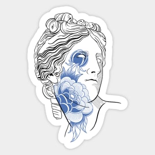 Woman and peony Sticker